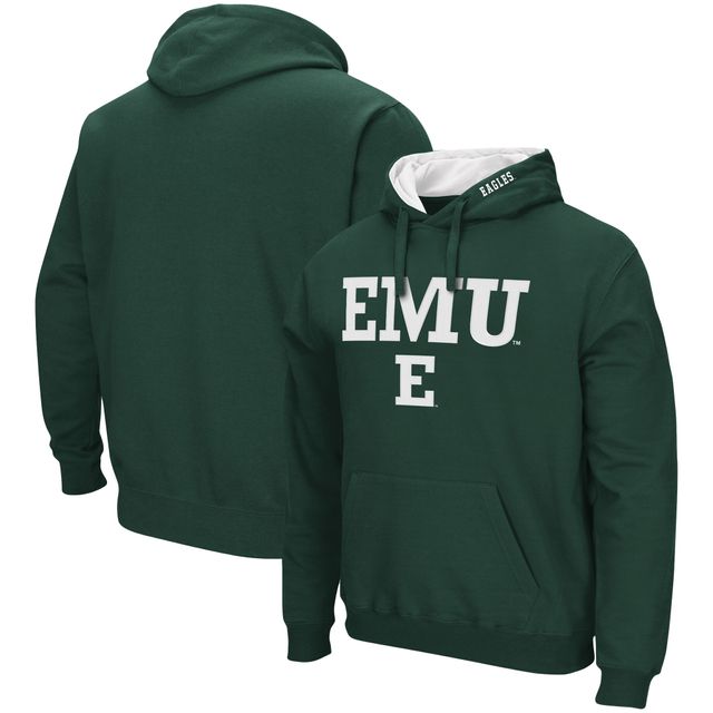 Chandail à capuchon Colosseum Green Eastern Michigan Eagles Arch et logo pour hommes