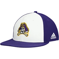 Men's adidas  White/Purple ECU Pirates On Field Fitted Hat