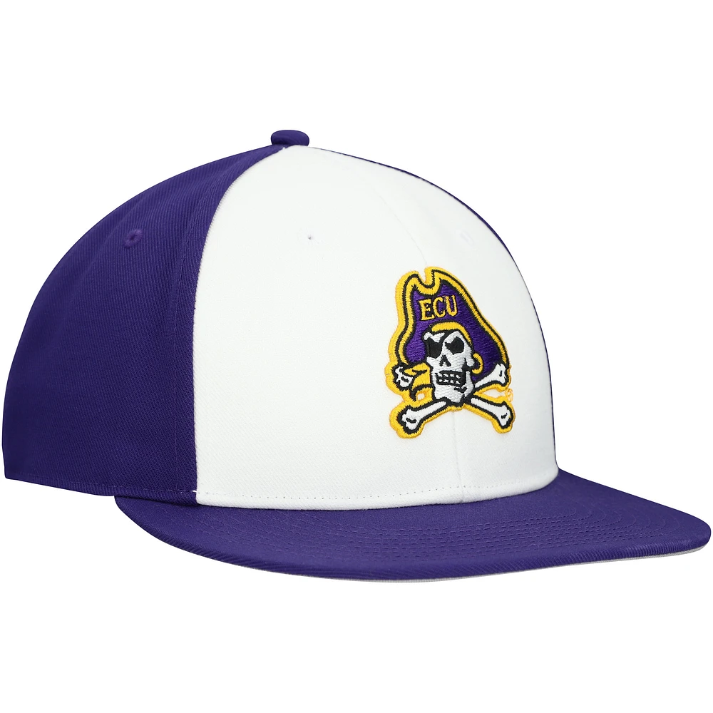 Men's adidas  White/Purple ECU Pirates On Field Fitted Hat