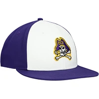 Men's adidas  White/Purple ECU Pirates On Field Fitted Hat