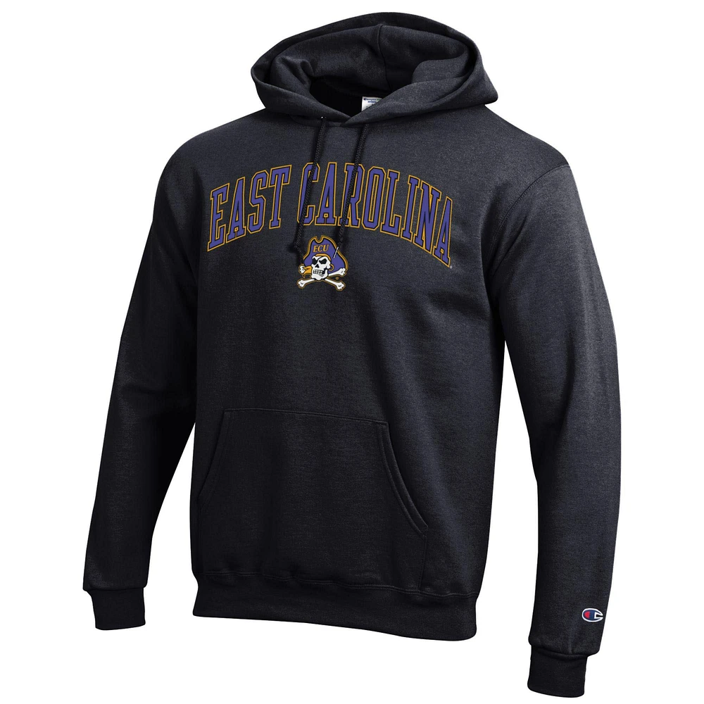 Sweat à capuche Champion Black ECU Pirates Arch Over Logo pour homme