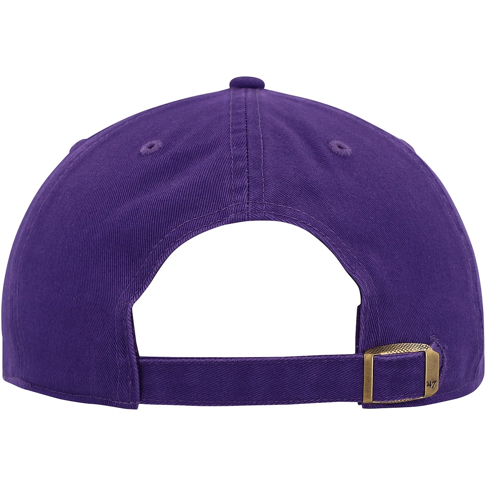 Men's '47 Purple ECU Pirates Clean Up Adjustable Hat