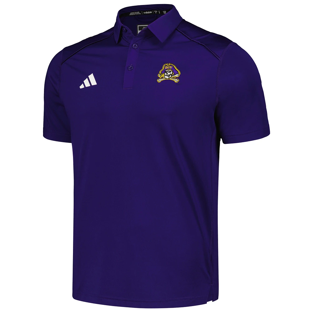 Men's adidas Purple ECU Pirates Classic AEROREADY Polo