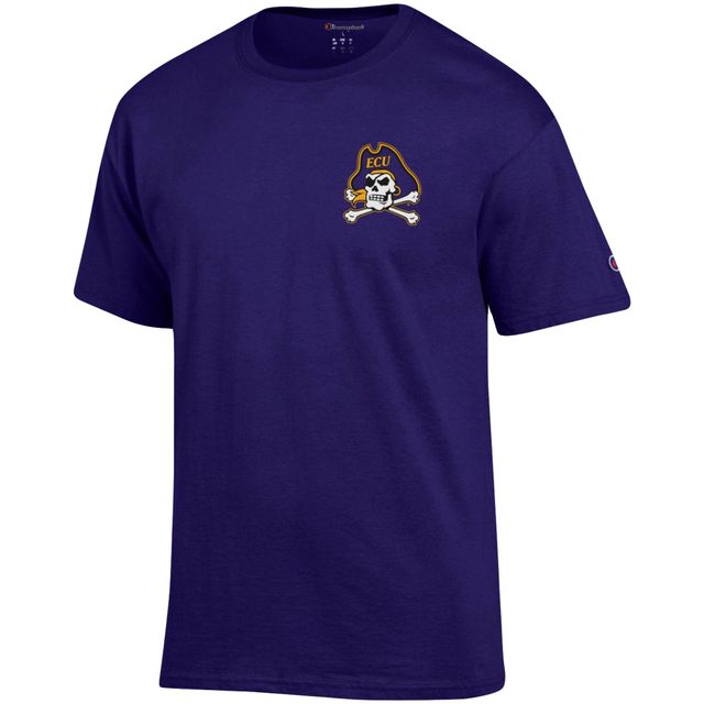 T-shirt Champion Purple ECU Pirates Stack 2-Hit pour homme