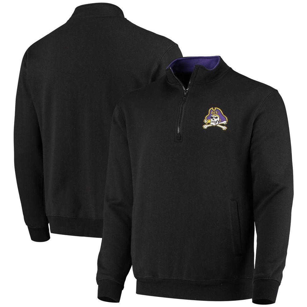 Men's Colosseum Black ECU Pirates Tortugas Logo Quarter-Zip Jacket