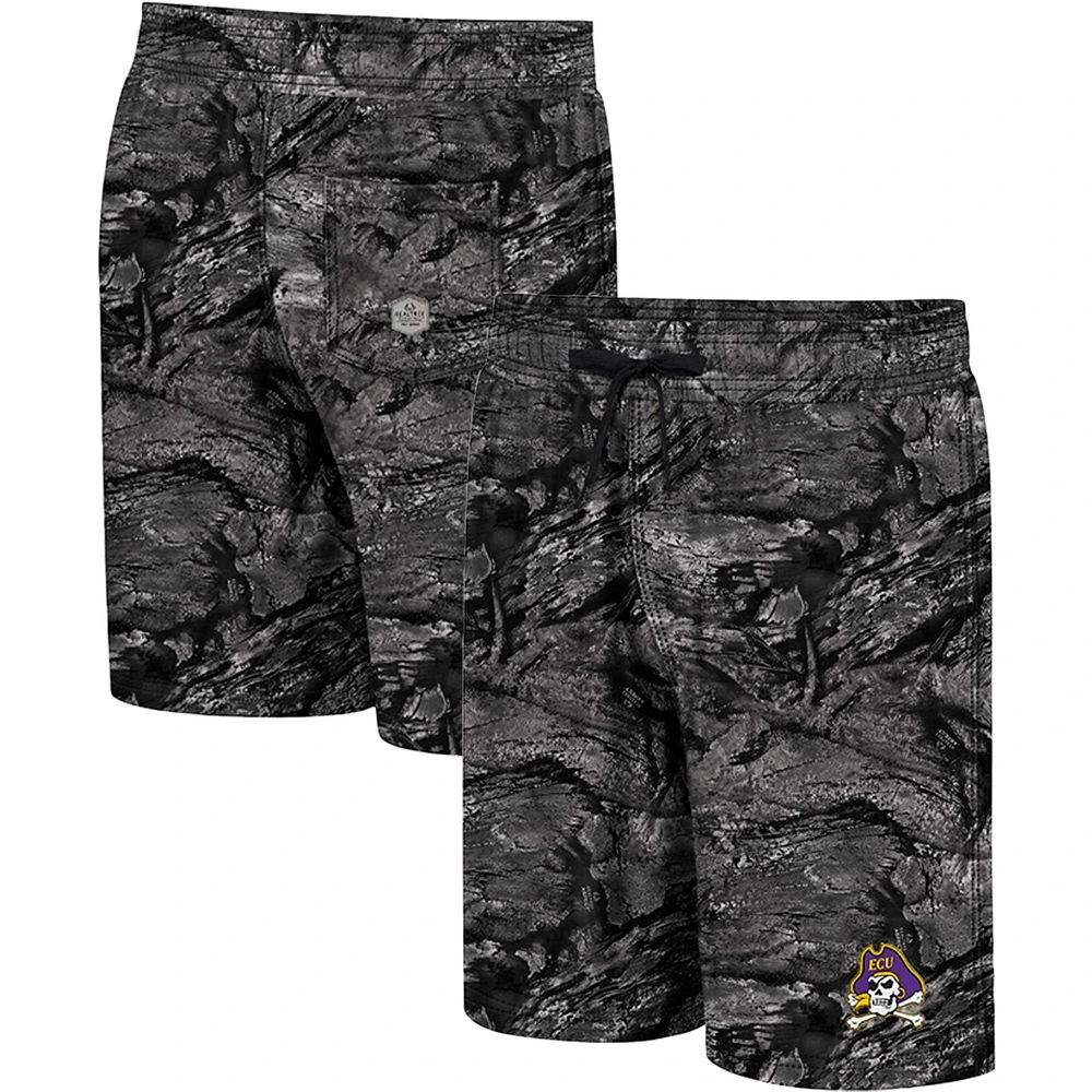 Short de bain Colosseum Charcoal ECU Pirates Realtree Aspect Ohana pour homme