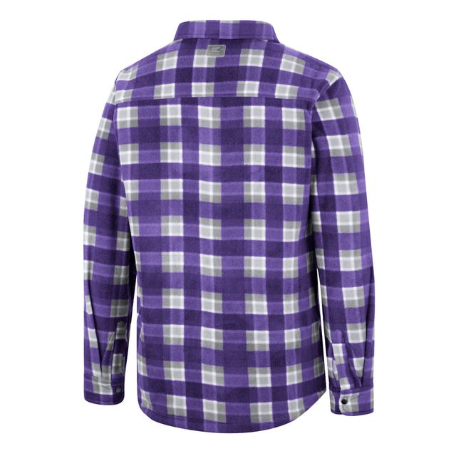 Colosseum Purple/White ECU Pirates Ellis Plaid Full-Snap Shirt Jacket