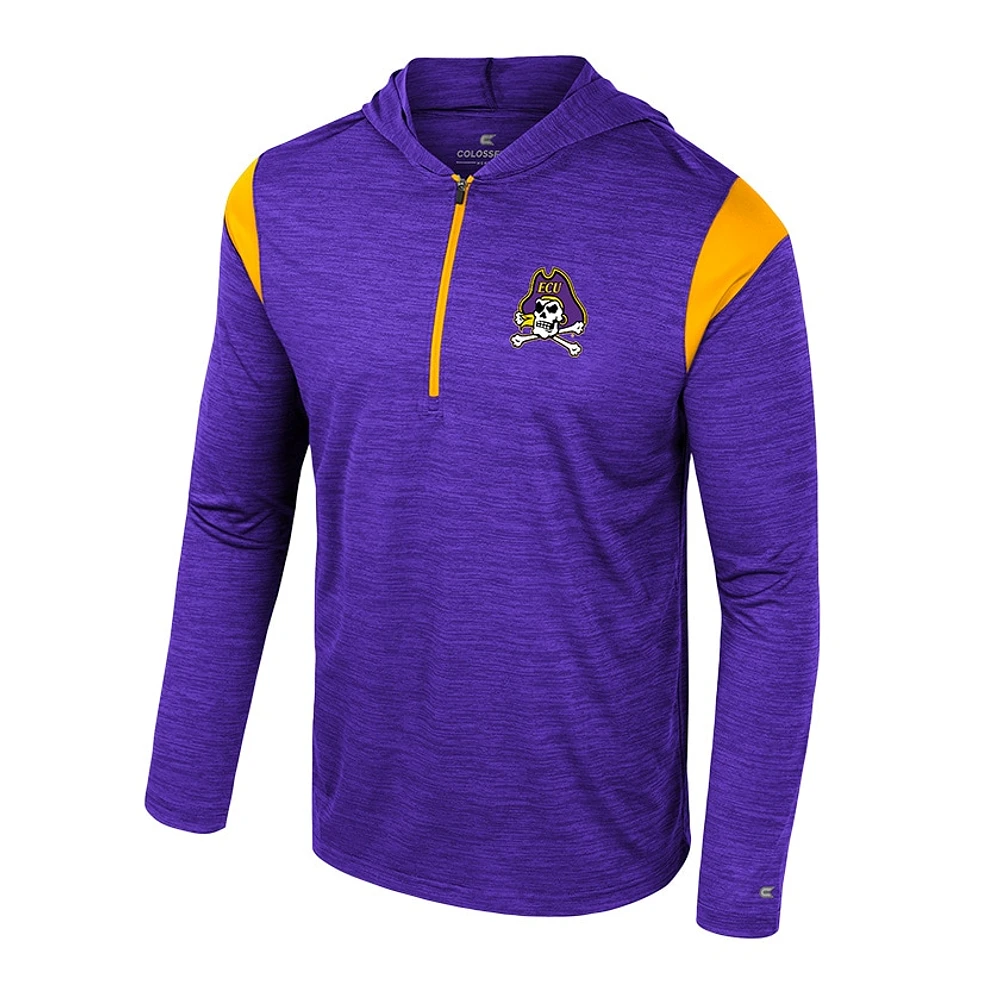 Men's Colosseum Purple ECU Pirates Dozer Half-Zip Windshirt