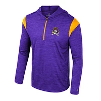 Men's Colosseum Purple ECU Pirates Dozer Half-Zip Windshirt