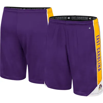 Men's Colosseum Purple ECU Pirates Haller Shorts