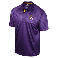 Men's Colosseum Purple ECU Pirates Honeycomb Raglan Polo