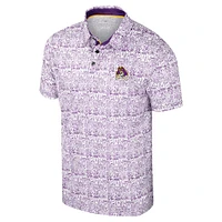 Men's Colosseum Purple ECU Pirates It's Time! Allover Print Polo