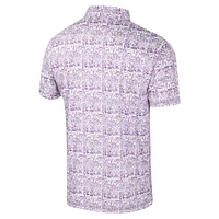 Men's Colosseum Purple ECU Pirates It's Time! Allover Print Polo