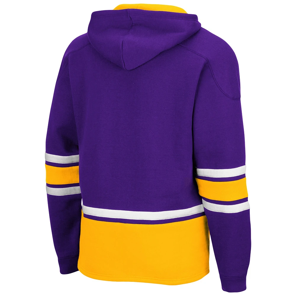 Pull à capuche Colosseum ECU Pirates pour homme violet lacets 3.0