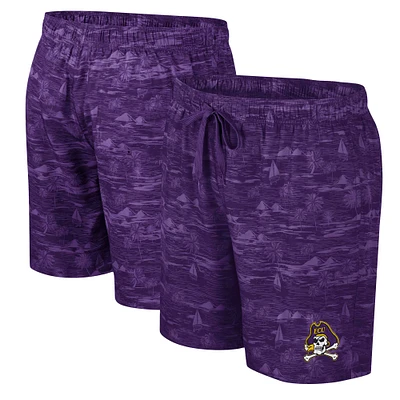 Men's Colosseum Purple ECU Pirates Ozark Swim Shorts