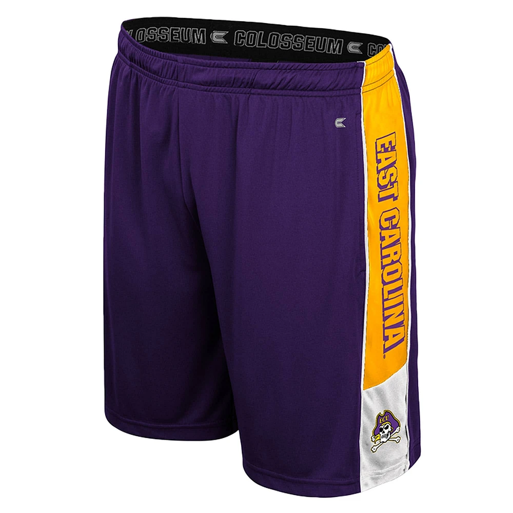 Men's Colosseum Purple ECU Pirates Quantum Shorts