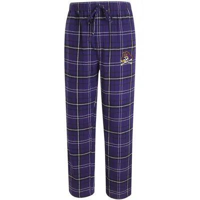 ECU Pirates Concepts Sport Ultimate Flannel Pants - Purple/Black