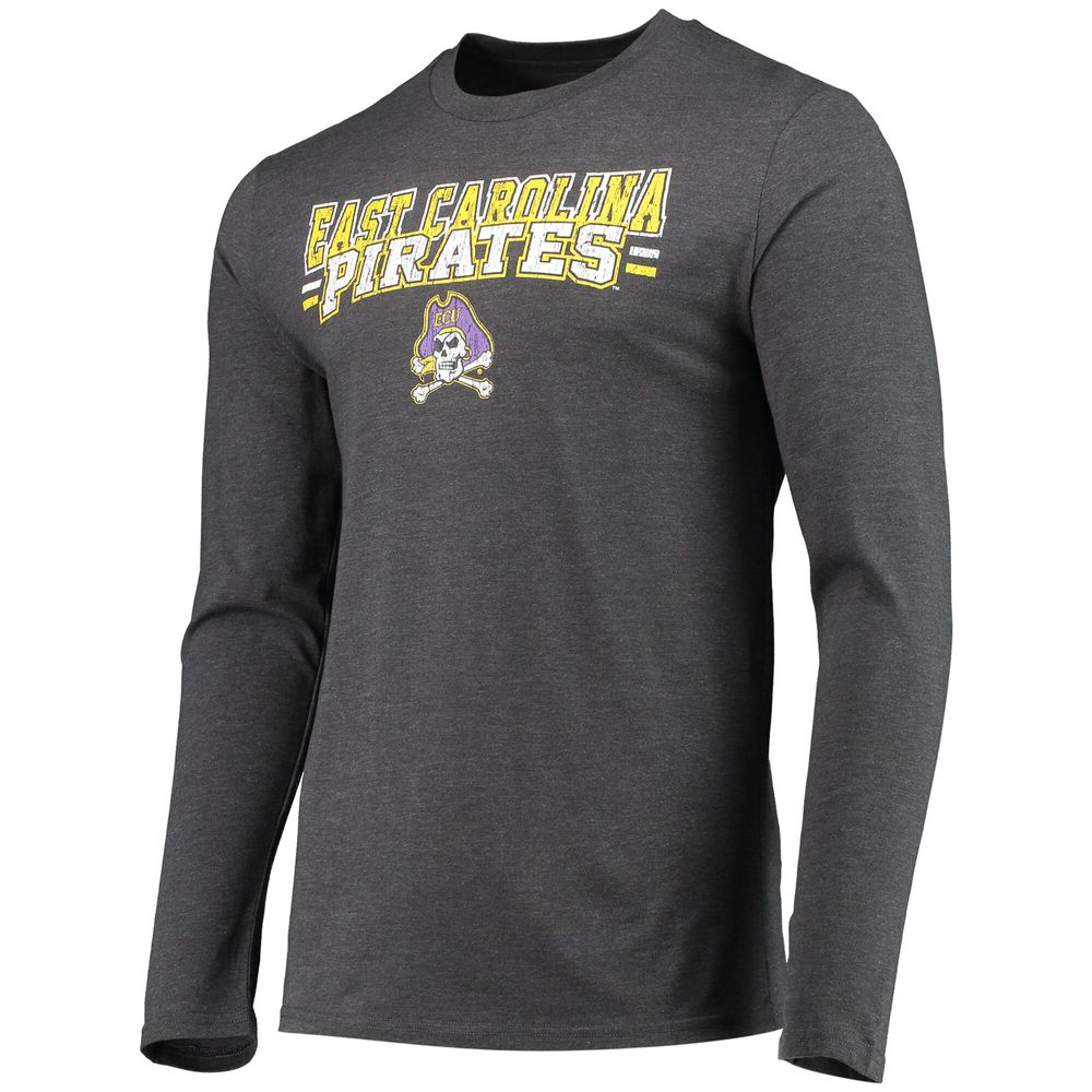 Men's Concepts Sport Purple/Heathered Charcoal ECU Pirates Meter Long Sleeve T-Shirt & Pants Sleep Set