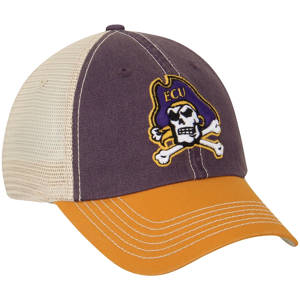 Casquette de camionneur Offroad East Carolina Pirates Top of the World crème/dorée pour homme