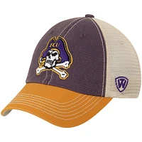 Casquette de camionneur Offroad East Carolina Pirates Top of the World crème/dorée pour homme