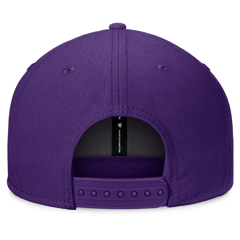 Casquette Snapback fondamentale ECU Pirates violet Top of the World pour hommes