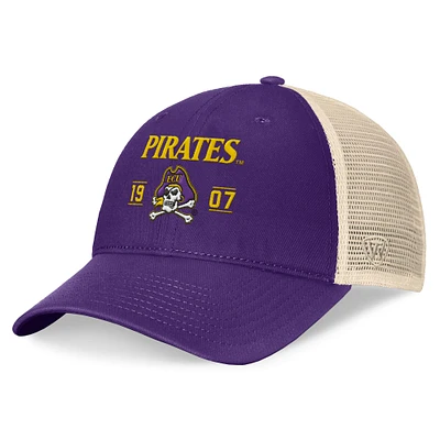 Casquette réglable Top of the World Purple ECU Pirates Heritage Waylon Trucker pour hommes