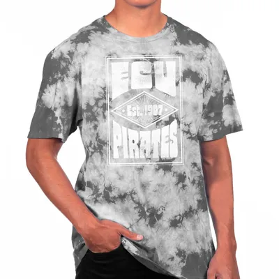 ECU Pirates Uscape Apparel Black Crystal Tie-Dyed T-Shirt