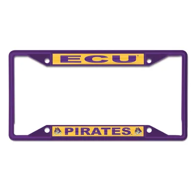 ECU Pirates WinCraft Chrome Color License Plate Frame