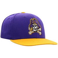 Youth Top of the World Purple ECU Pirates Victory Maverick Snapback Hat