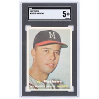 Ed Mathews Milwaukee Braves 1957 Topps #250 SGC Carte authentifiée 5