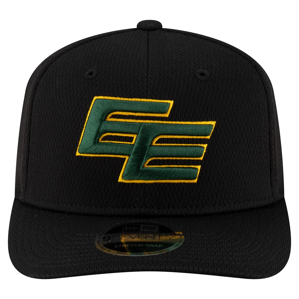 Casquette extensible noire New Era 9SEVENTY Sideline Alternate des Elks d'Edmonton pour homme