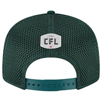 Casquette Edmonton Elks Sideline 9FIFTY Snapback New Era verte pour homme