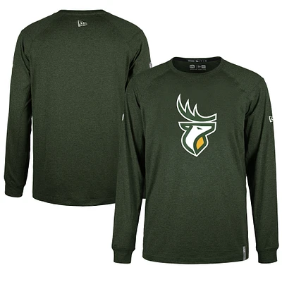 T-shirt à manches longues 5th & Ocean by New Era Green Edmonton Elks Sideline Thrive Performance pour homme