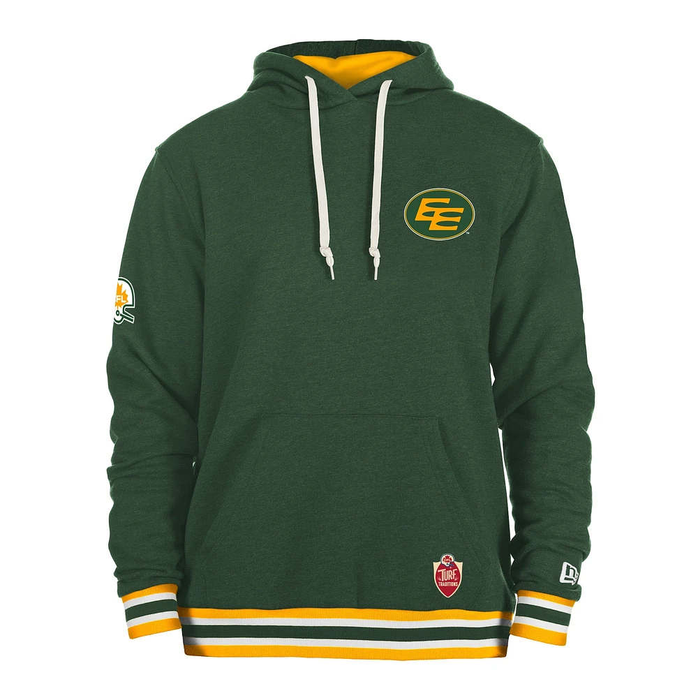 Men's New Era Green Edmonton Elks Turf Traditions Pullover Hoodie