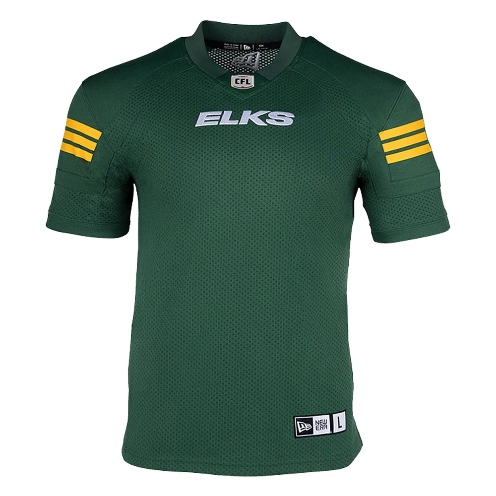 Maillot New Era Green Edmonton Elks 2023 Replica pour jeune