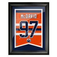 Connor McDavid Edmonton Oilers 12'' x 16'' Framed Replica Autograph Player - Banner