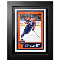 Connor McDavid Edmonton Oilers - 12'' x 16'' Jersey Block Design Framed Photo