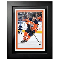 Connor McDavid Edmonton Oilers - Maillot de joueur 12'' x 16'' Photo encadrée