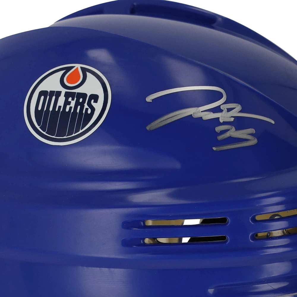 Darnell Nurse Edmonton Oilers Autographed Blue Mini Helmet