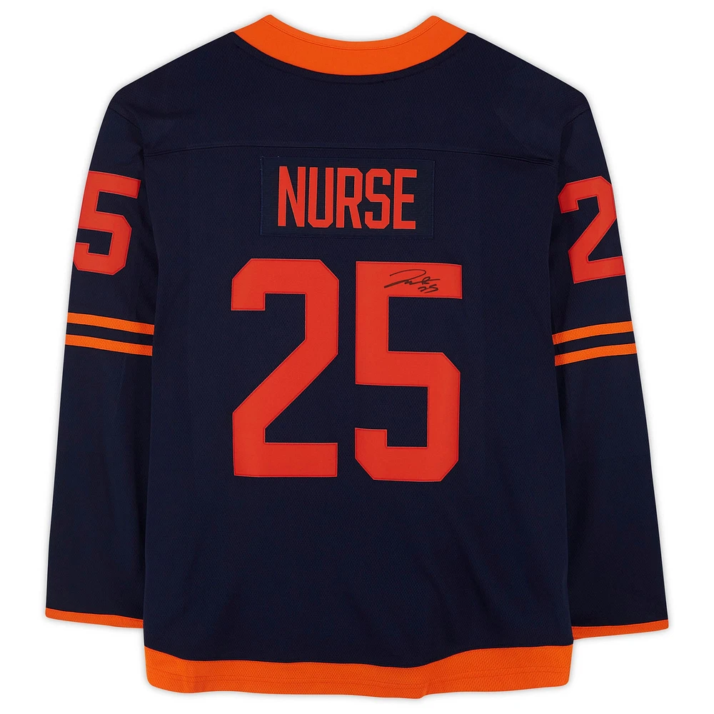 Darnell Nurse Navy Edmonton Oilers Autographed Fanatics Breakaway Alternate Jersey