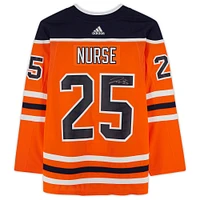 Darnell Nurse Orange Edmonton Oilers Autographed adidas Authentic Jersey