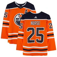 Darnell Nurse Orange Edmonton Oilers Autographed adidas Authentic Jersey