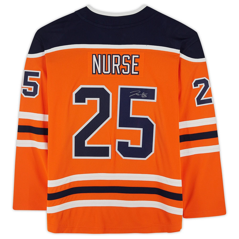 Darnell Nurse Orange Edmonton Oilers Autographed Fanatics Breakaway Jersey