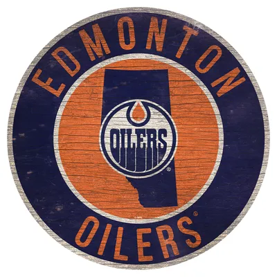 Edmonton Oilers 12'' State Circle Sign