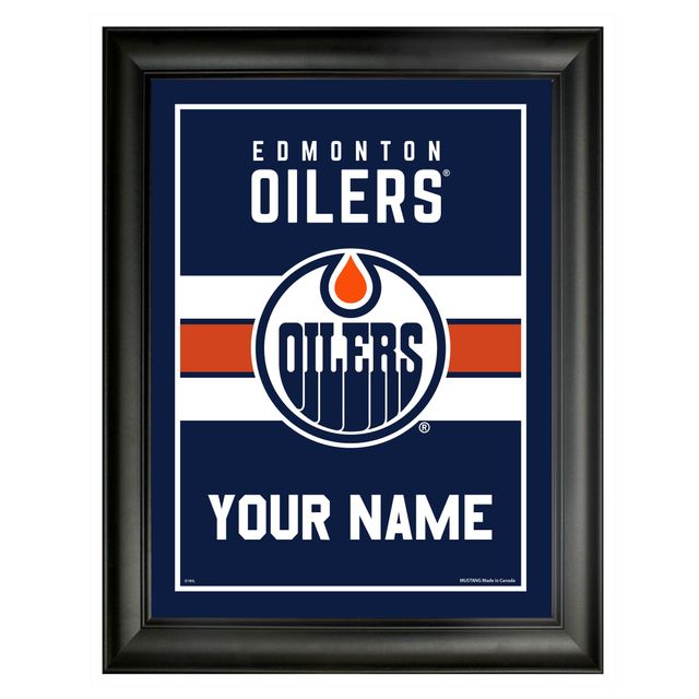 Cadre d'équipe personnalisé des Oilers d'Edmonton 12'' x 16''