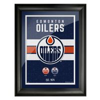 Edmonton Oilers 12'' x 16'' Team Tradition Framed - Artwork