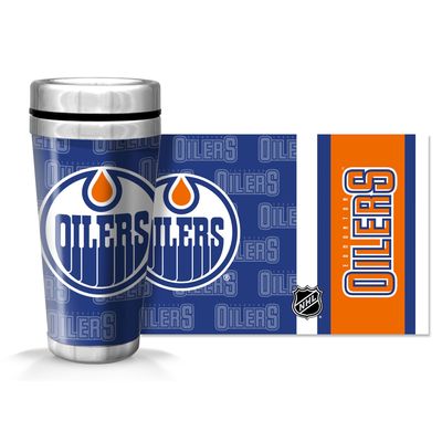 Edmonton Oilers 16oz. Full Wrap Wallpaper Travel Mug