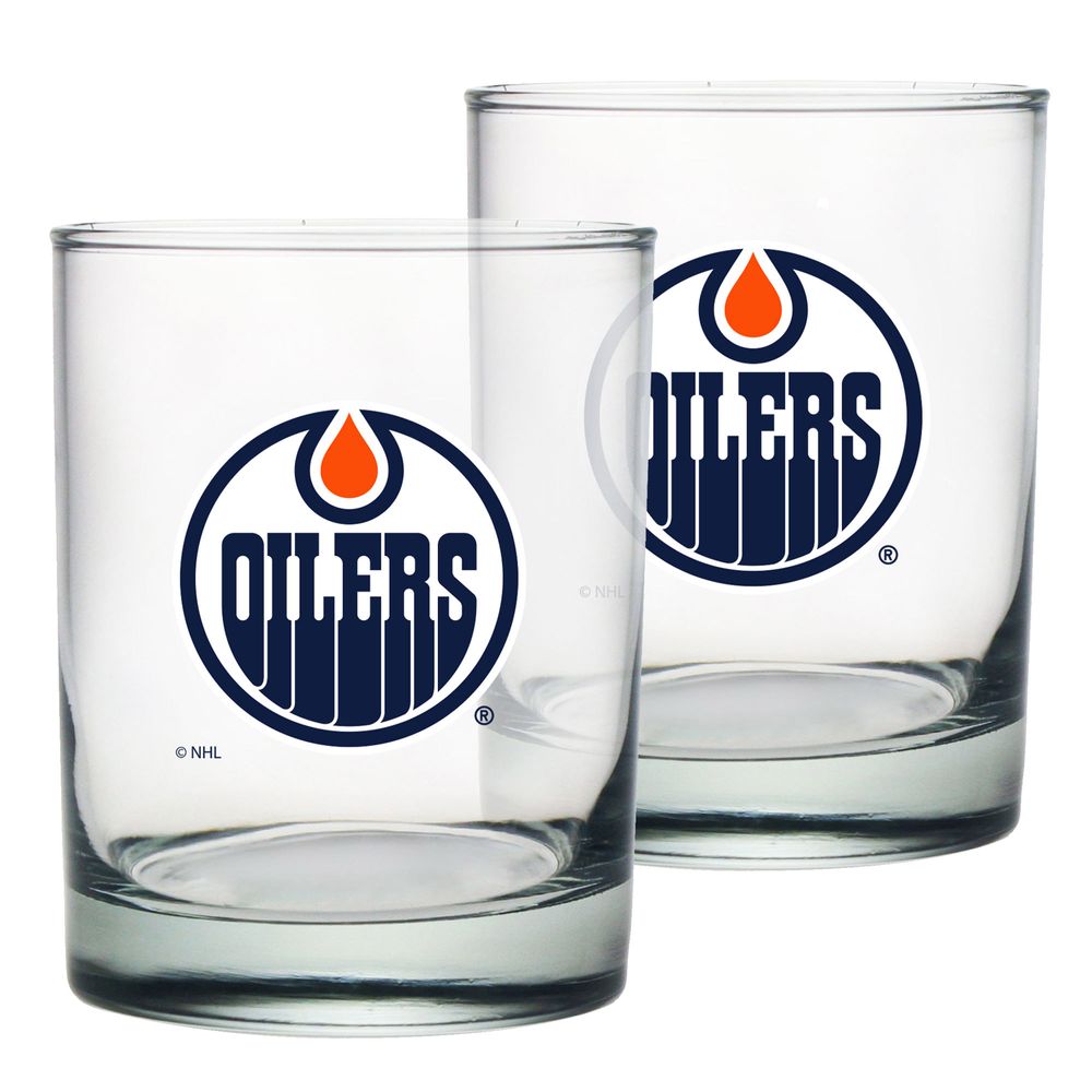 Edmonton Oilers 2-Pack 13.5oz. Rocks Glass Set