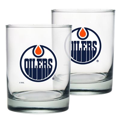 Edmonton Oilers 2-Pack 13.5oz. Rocks Glass Set