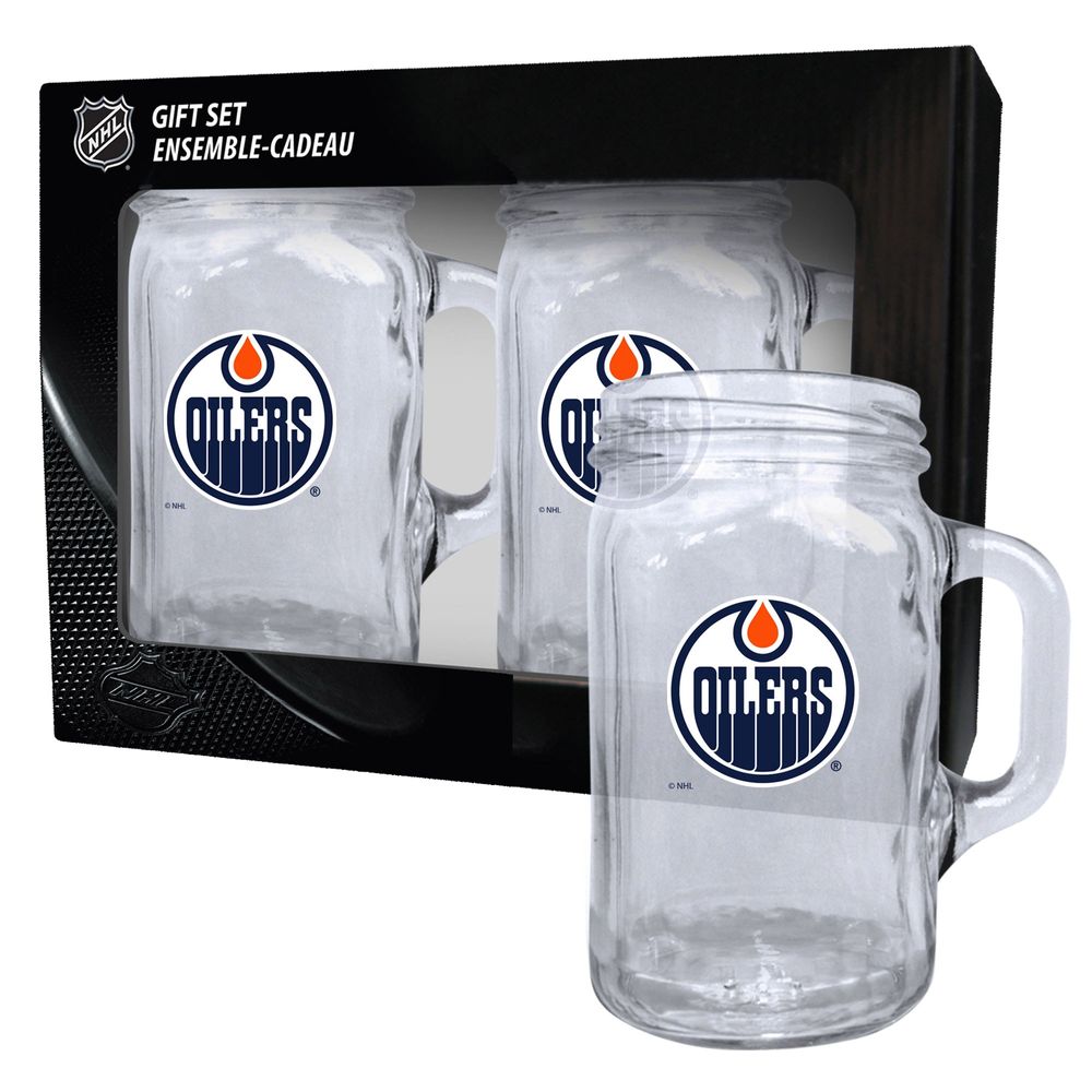 Edmonton Oilers 2-Pack 16oz. Mason Mug Set